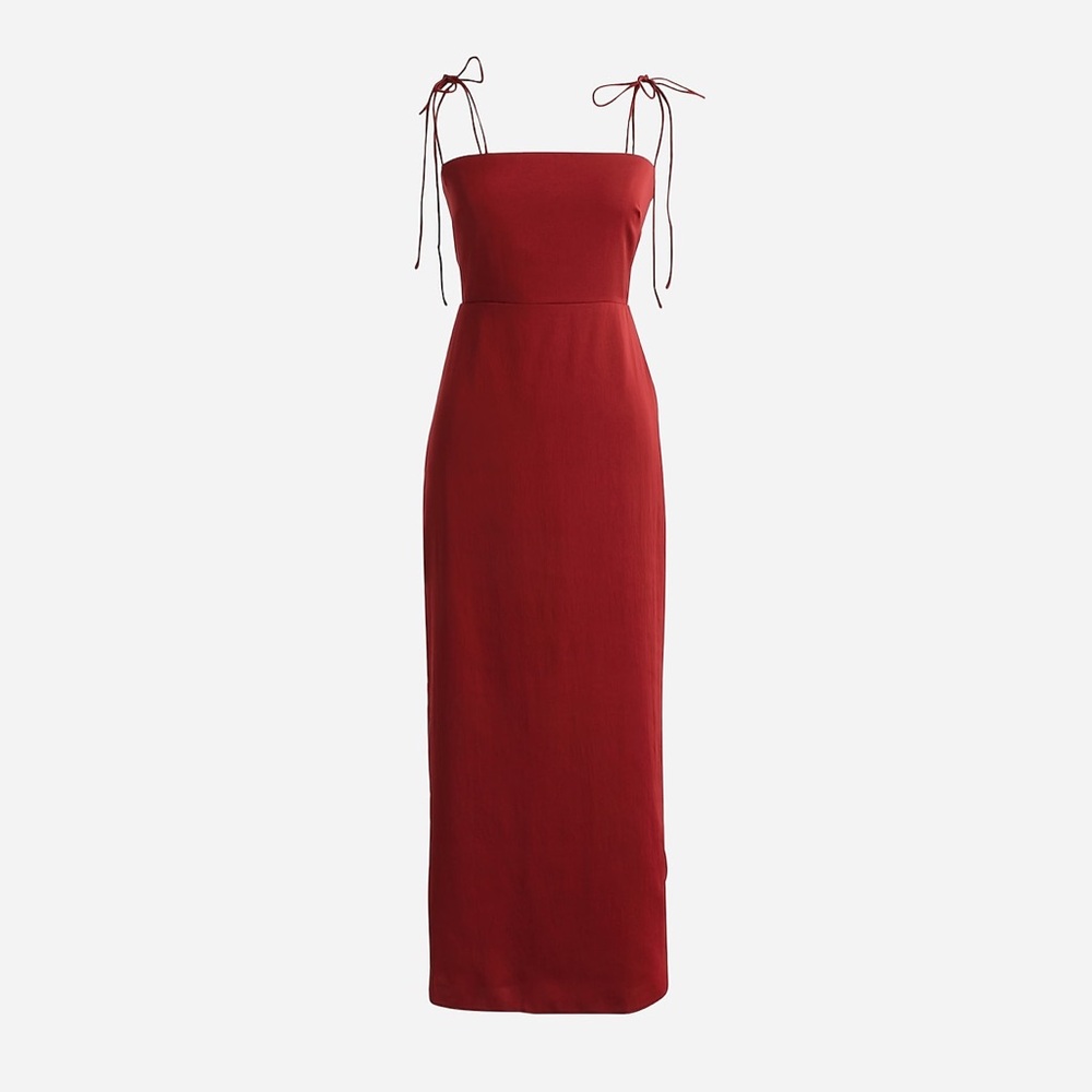 J Crew Tie Strap Midi Dress NWT